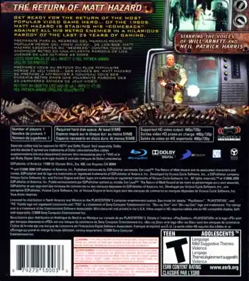 Eat Lead - The Return of Matt Hazard (USA) box cover back